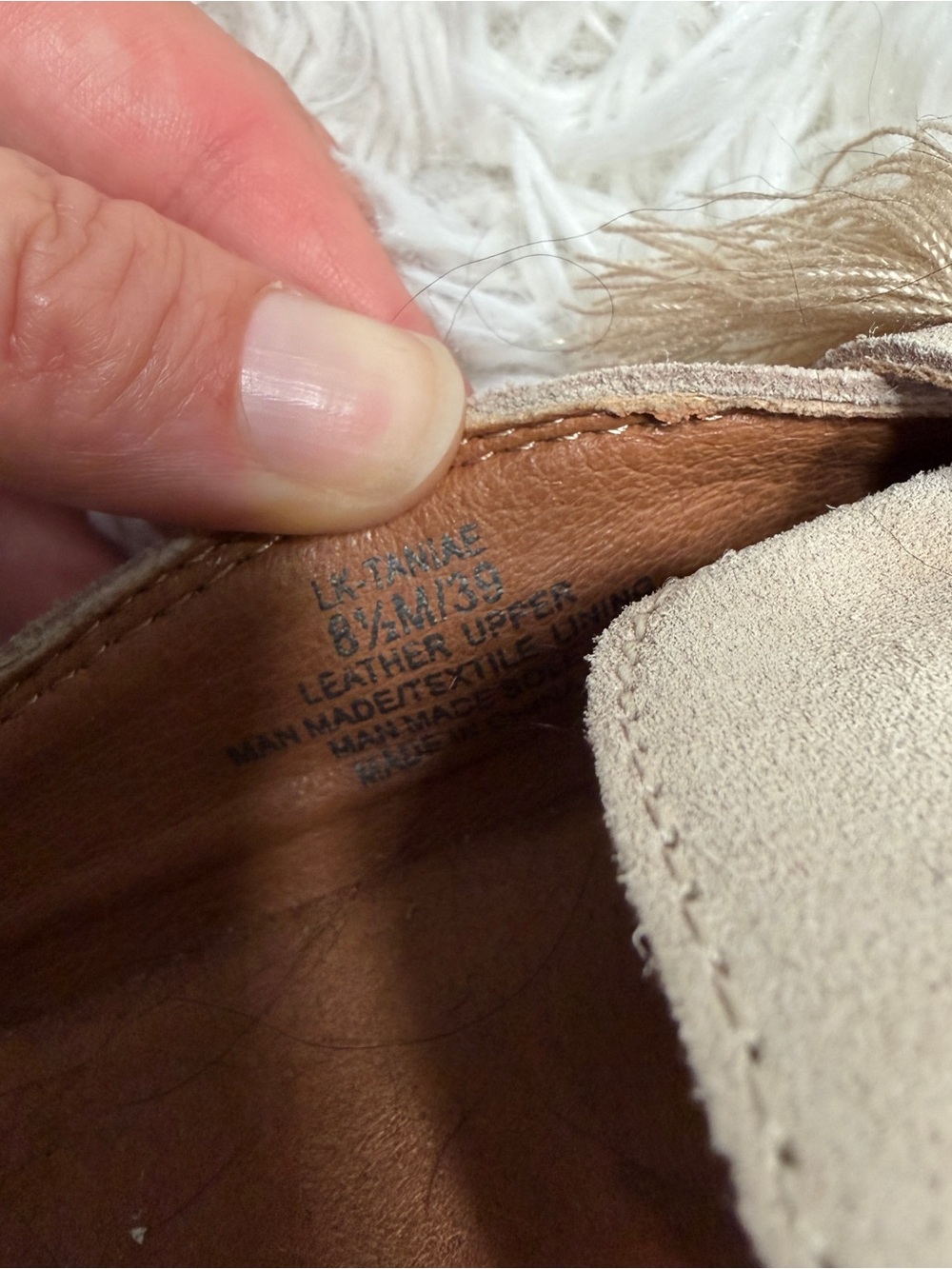 NWOT Lucky Brand Taniae Leather Suede Cork Mules Size 8.5 Tassels - Picture 5 of 5